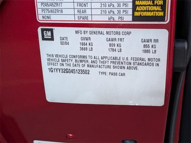 2004 Chevrolet Corvette 2dr Convertible