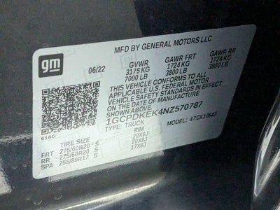 2022 Chevrolet Silverado 1500 LT (2FL)