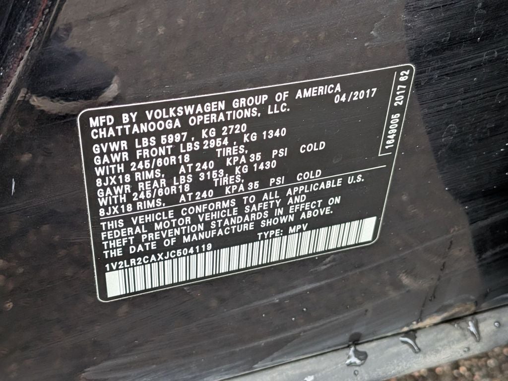 2018 Volkswagen Atlas 3.6L V6 SE