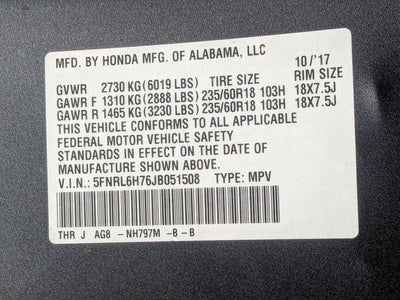 2018 Honda Odyssey EX-L