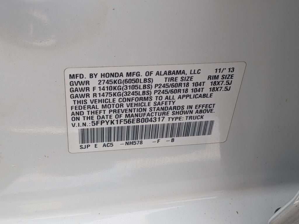 2014 Honda Ridgeline RTL