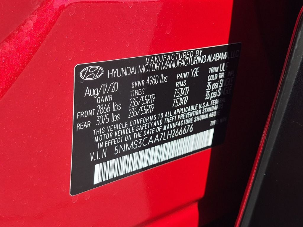 2020 Hyundai Santa Fe SEL 2.0T