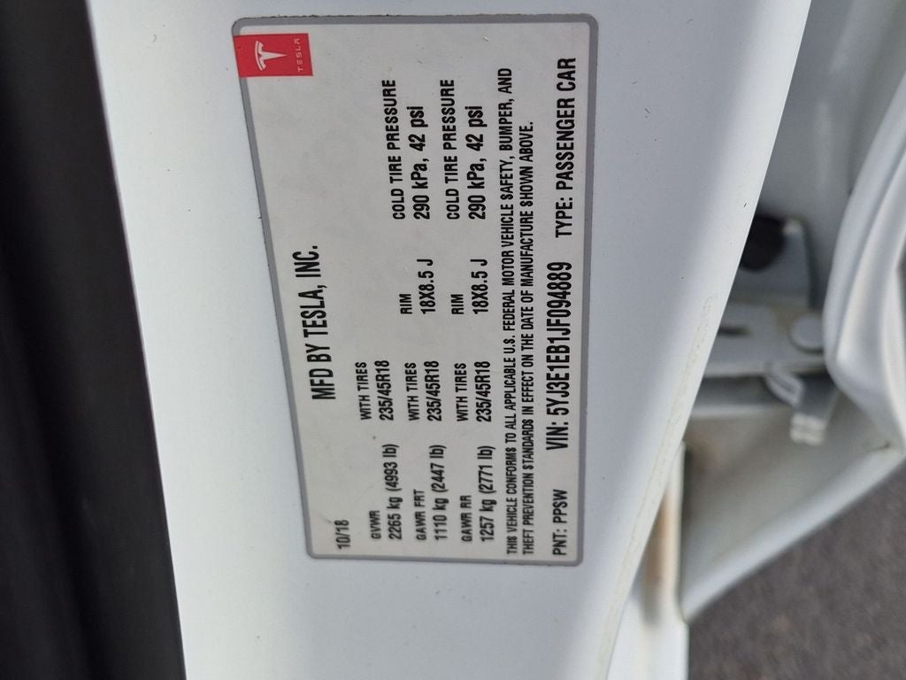 2018 Tesla Model 3 Long Range