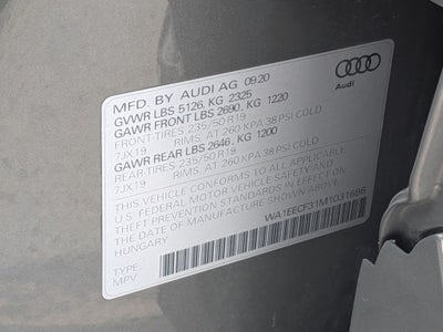 2021 Audi Q3 Premium Plus 45 TFSI S line quattro Tiptronic