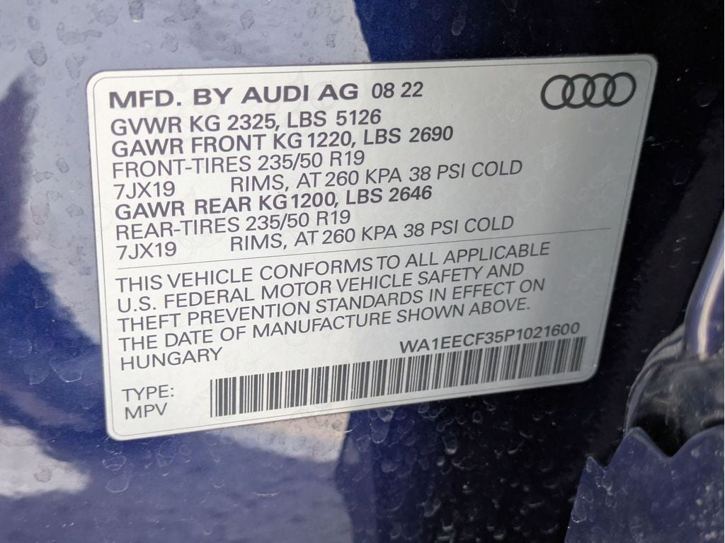 2023 Audi Q3 Premium Plus 45 TFSI S line quattro Tiptronic