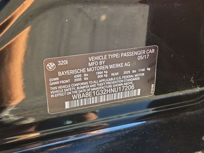 2017 BMW 320i 320i