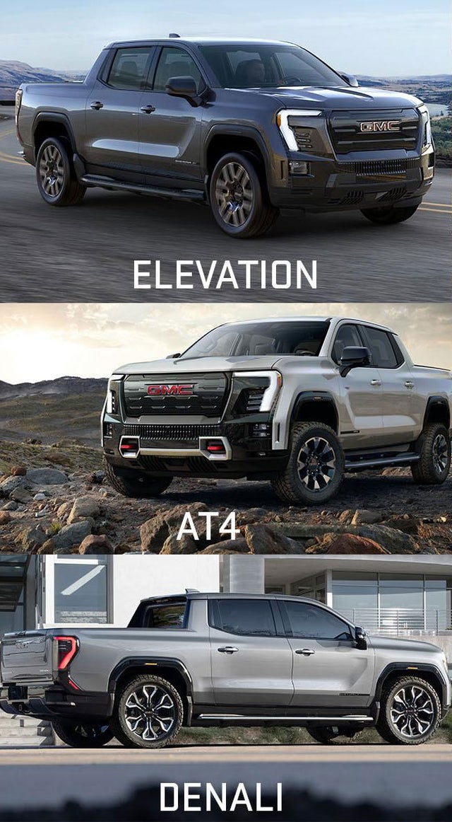 View the 2025 Sierra EV Elevation, AT4, Denali in Denver